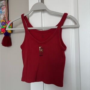 brandy melville red beyonca swiss deer tank